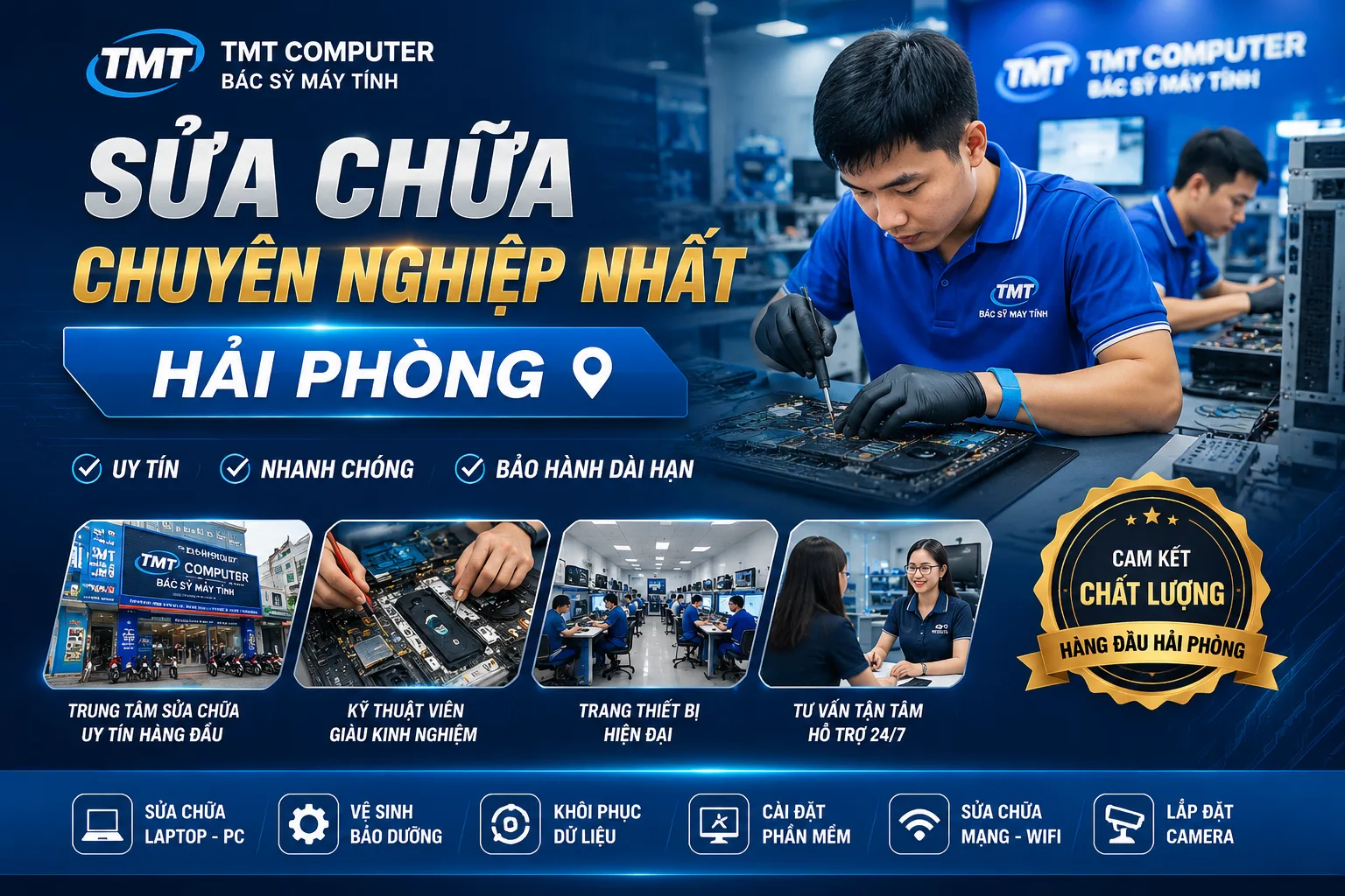 Dịch Vụ Sửa Chữa Chuyên Nghiệp Nhất Hải Phòng Tại TMT Computer